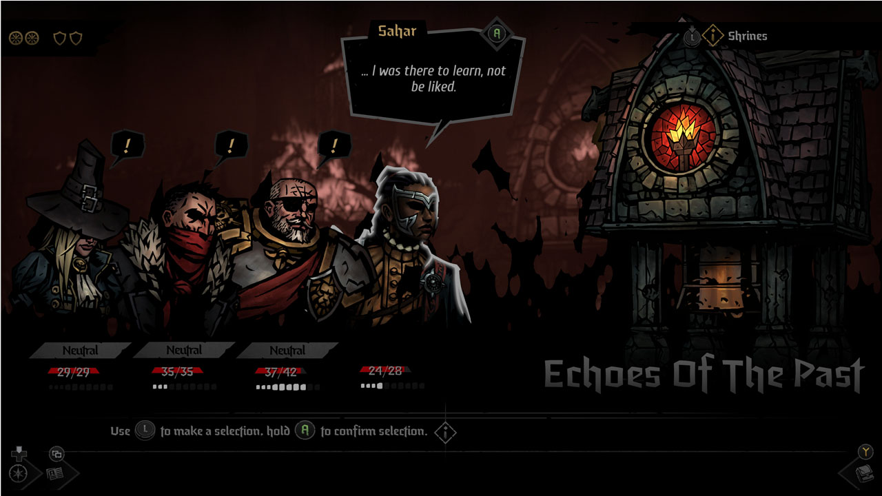 Uno screen di Darkest Dungeon II